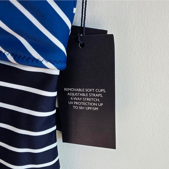 Tommy Hilfiger Navy and White Striped One Piece Swimsuit Sz 6 NEW - Picture 13 of 13